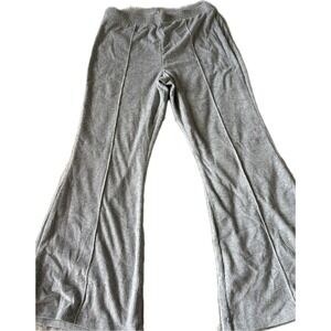 NWT Aerie Womens Gray Ribbed High Waisted Flare‎ Leggings Comfy Lounge Pants XL